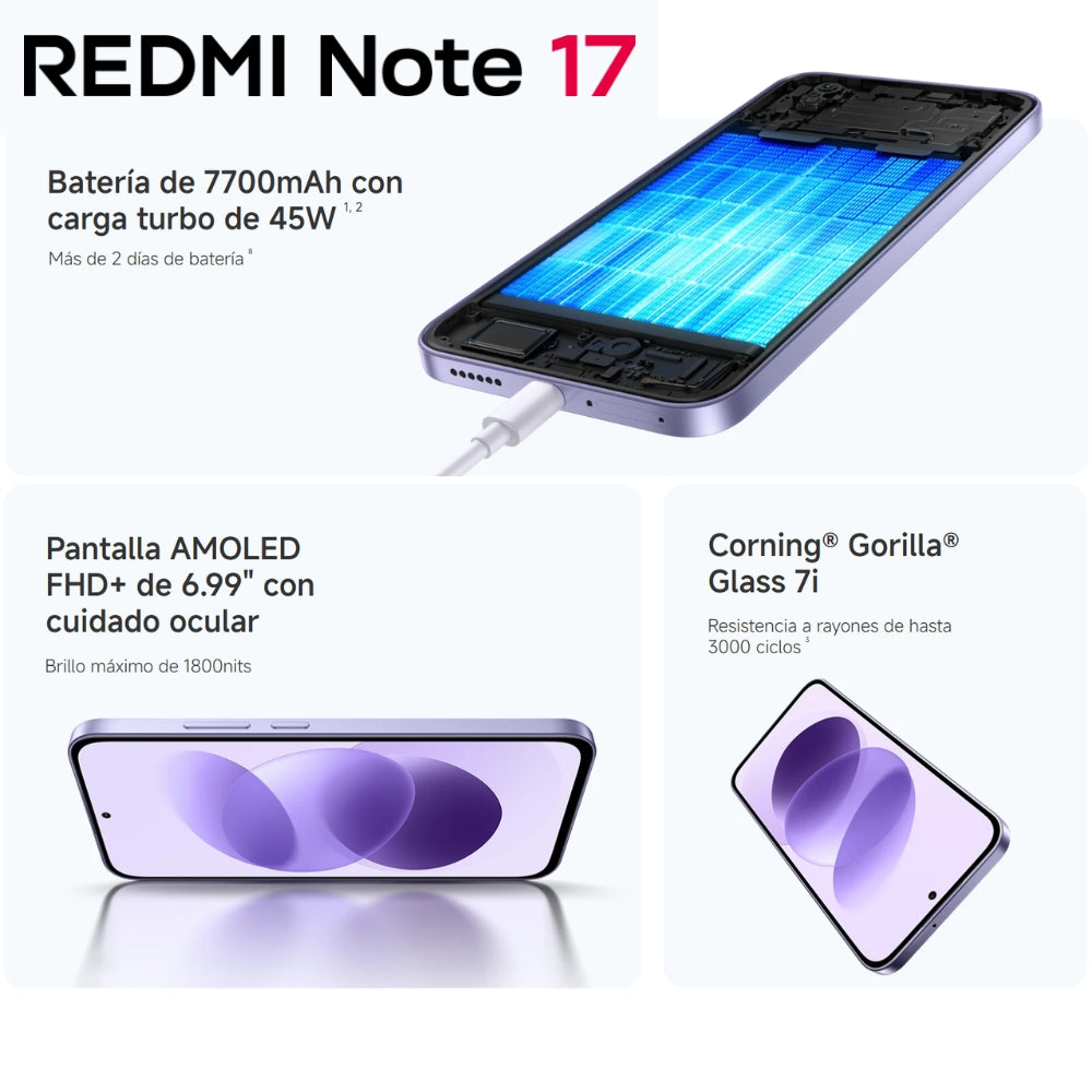 Xiaomi Redmi Note 17 4G LTE Dual SIM 128GB Negro 6GB RAM