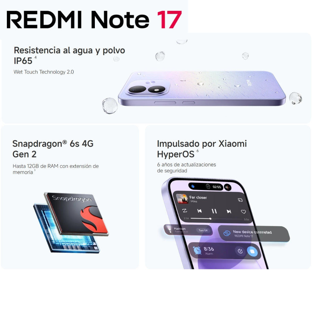 Xiaomi Redmi Note 17 4G LTE Dual SIM 128GB Negro 6GB RAM