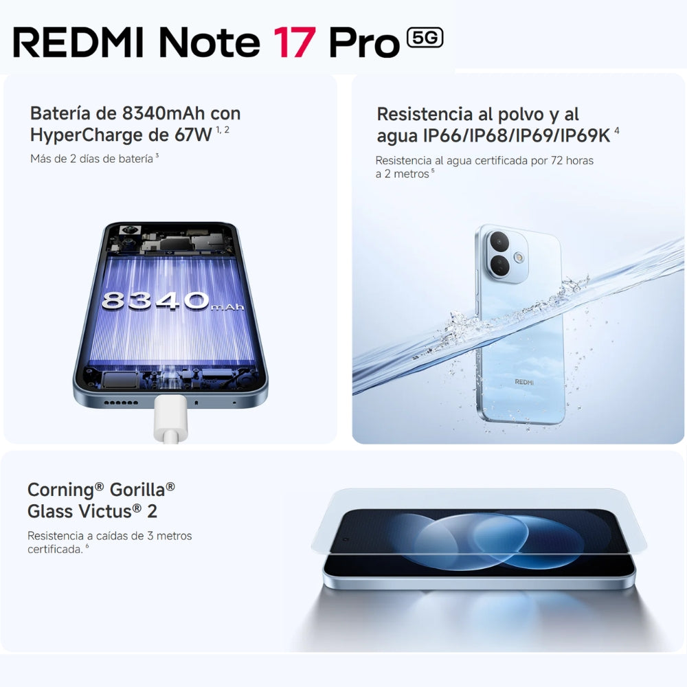 Xiaomi Redmi Note 17 Pro 5G Dual SIM 256GB Azul 6GB RAM
