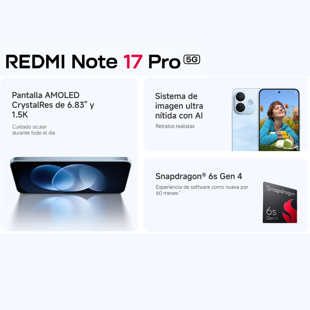 Xiaomi Redmi Note 17 Pro 5G Dual SIM 256GB Azul 6GB RAM