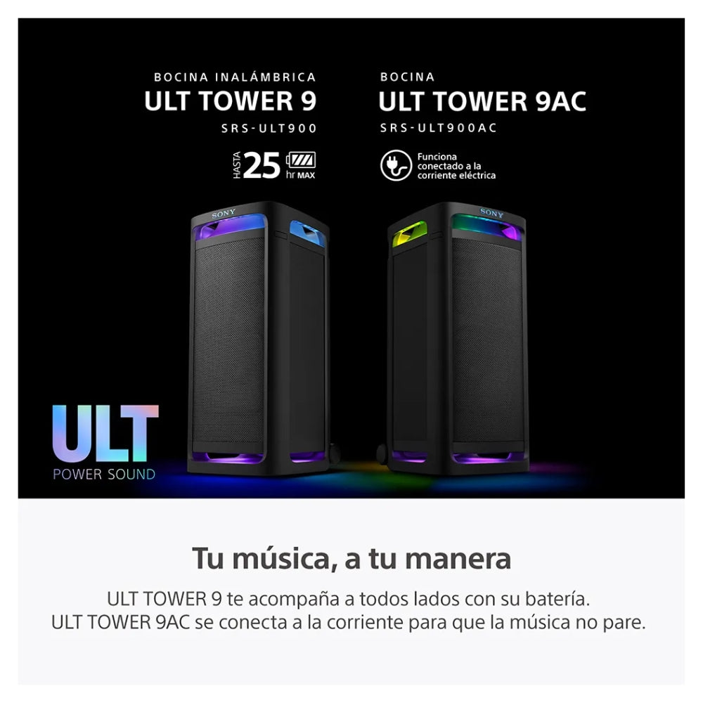 Parlante Sony  ULT TOWER 9 Negro