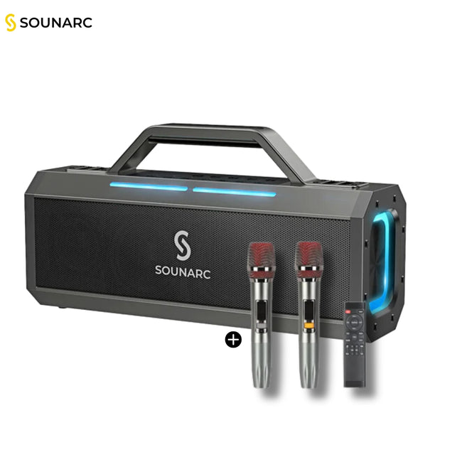 Parlante Bluetooth Sounarc K1 Karaoke 150W + 2 Microfonos