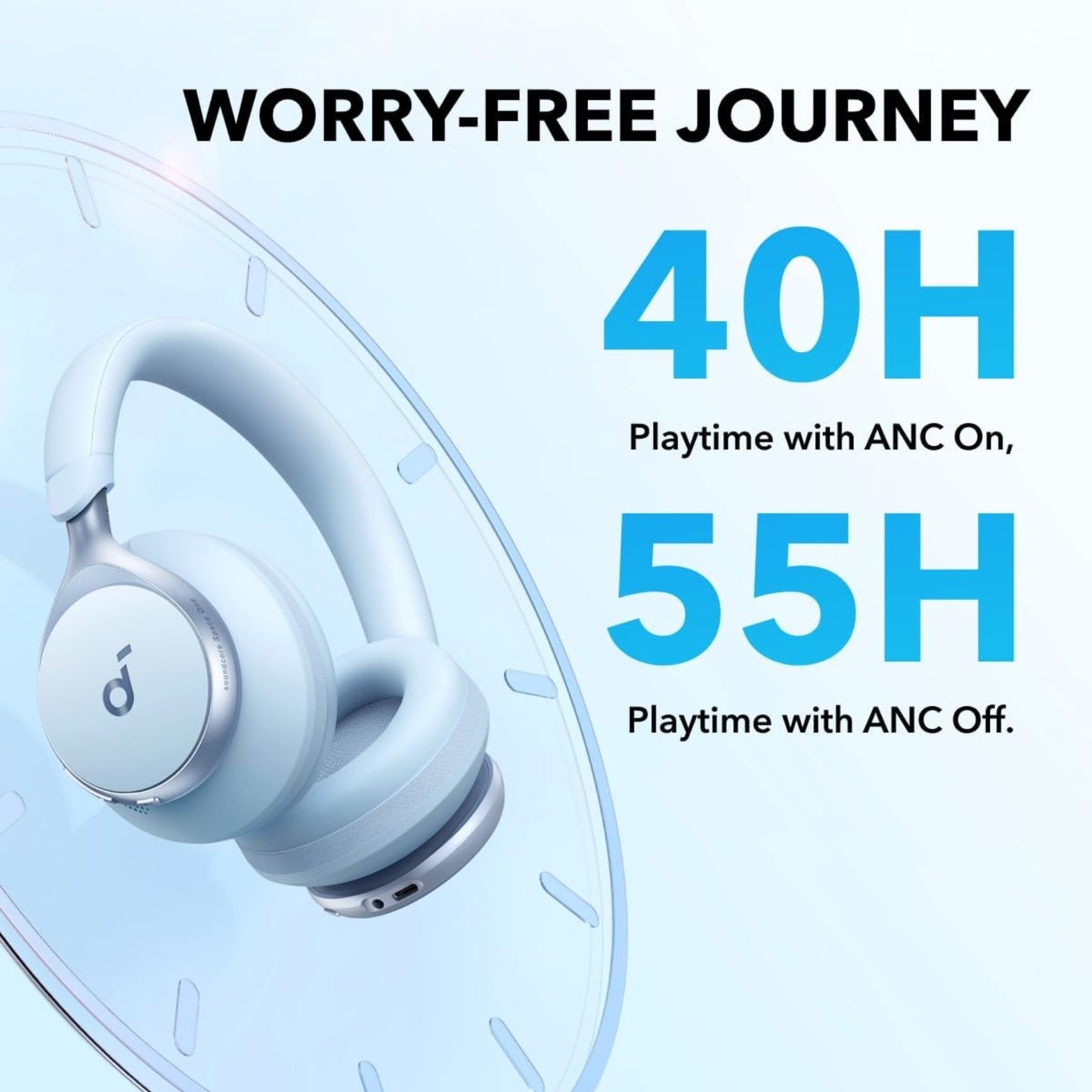 Audifonos SoundCore Space One Anc Azul 55h