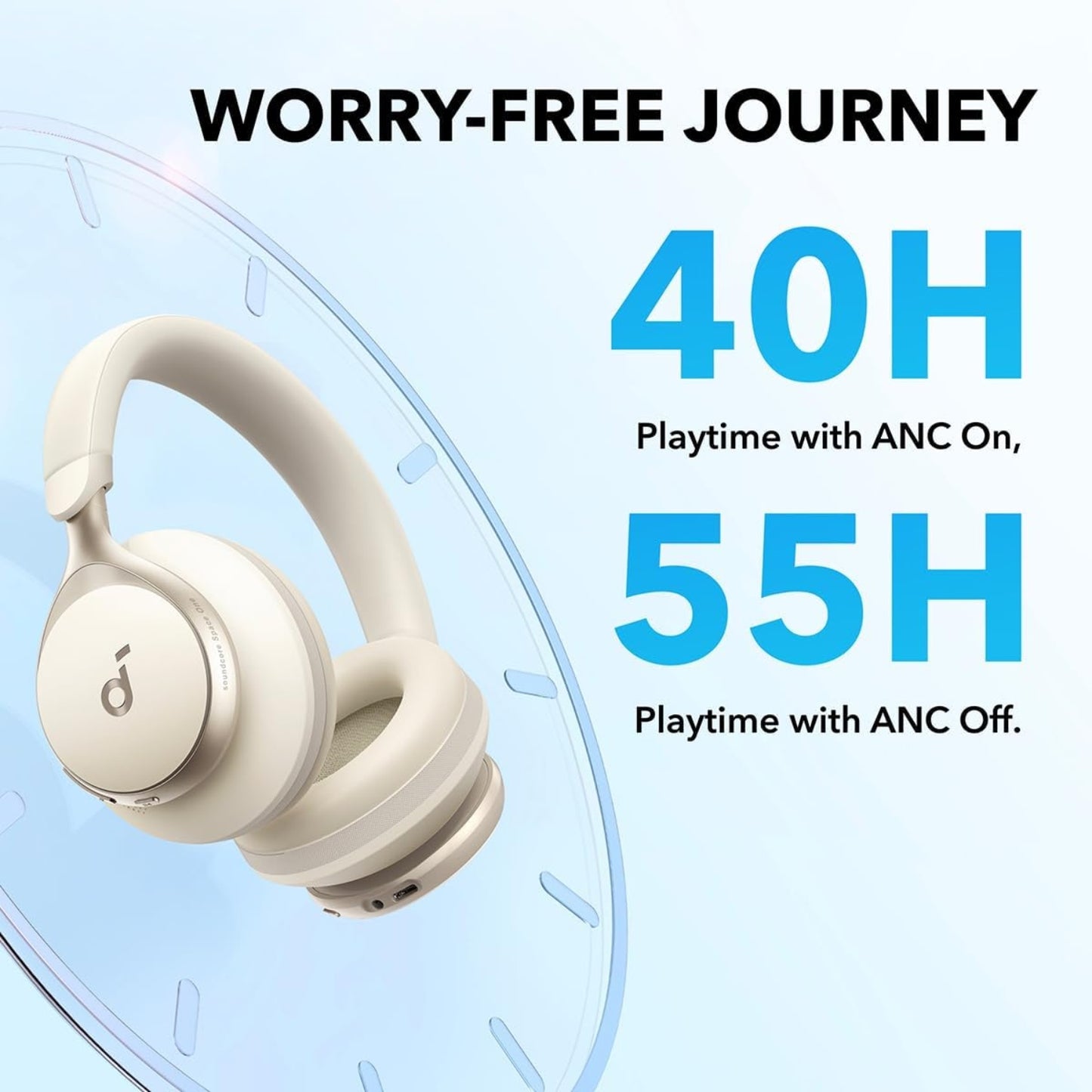 Audifonos SoundCore Space One Anc Beige 55h