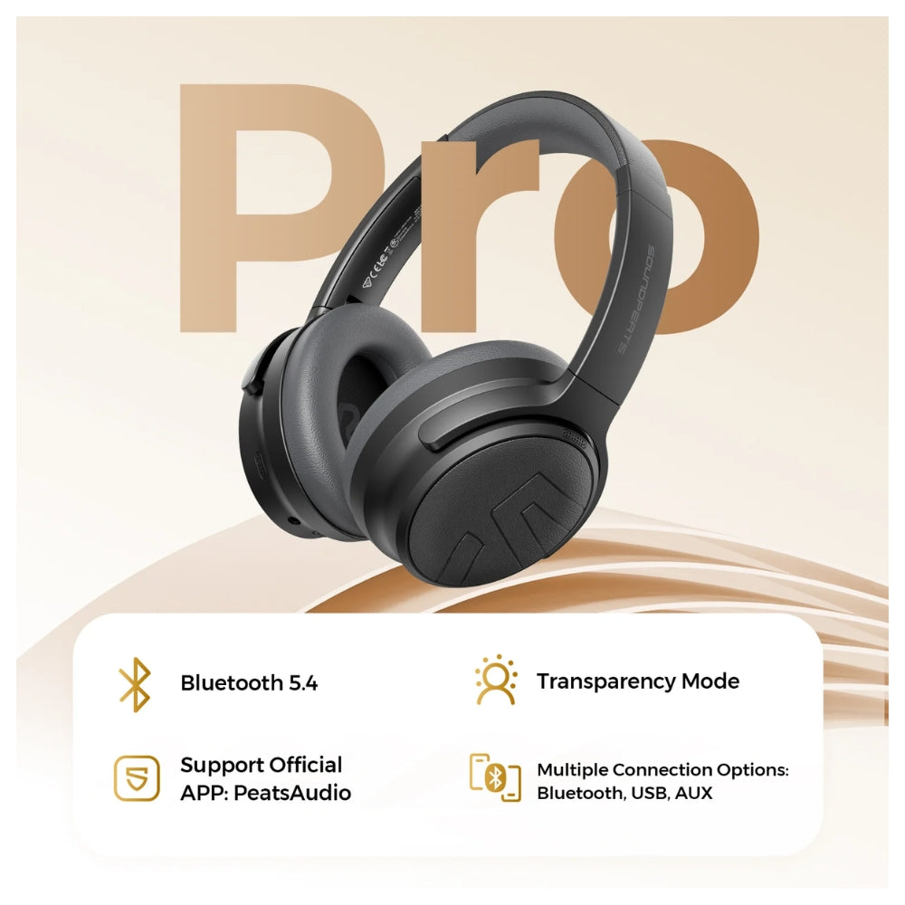 Audifono Soundpeats Space Pro Beige Anc Hibrido