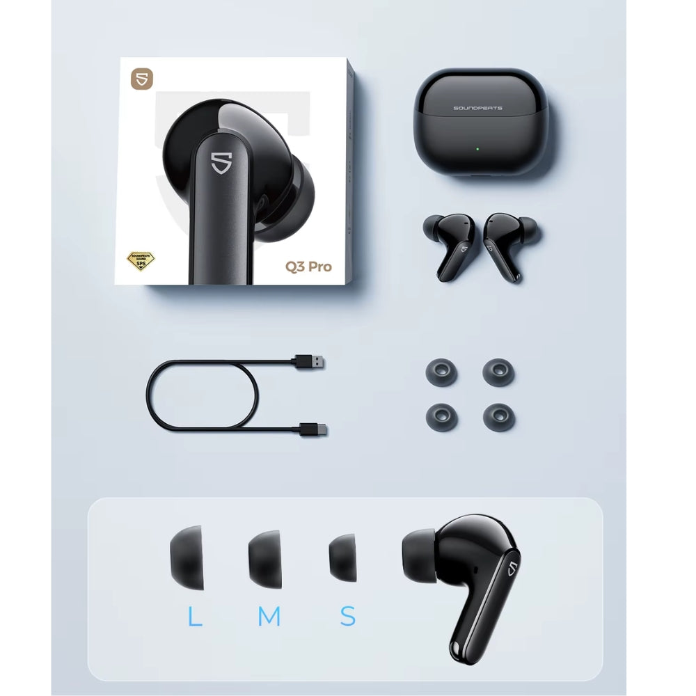 Audifonos Soundpeats Q3 PRO ANC Negro