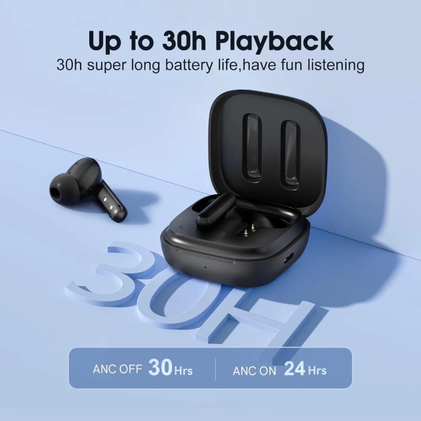 Audífono inalámbrico QCY T13 ANC bluetooth Negro 30h