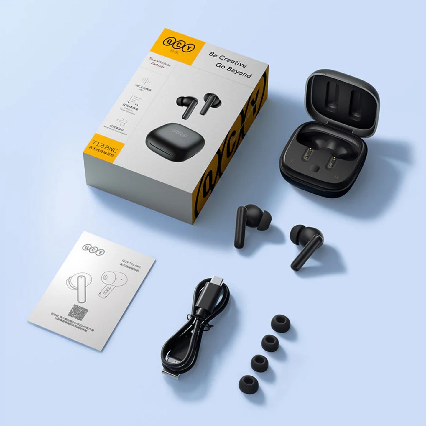 Audífono inalámbrico QCY T13 ANC bluetooth Negro 30h