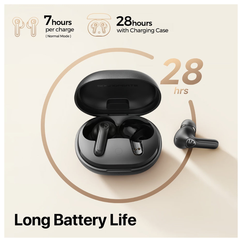 Audífono Soundpeats T3 Pro Negro 28h con anc IPX4