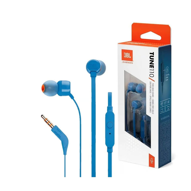 Audifono JBL Tune 110 Microfono Conector 3.5mm Azul