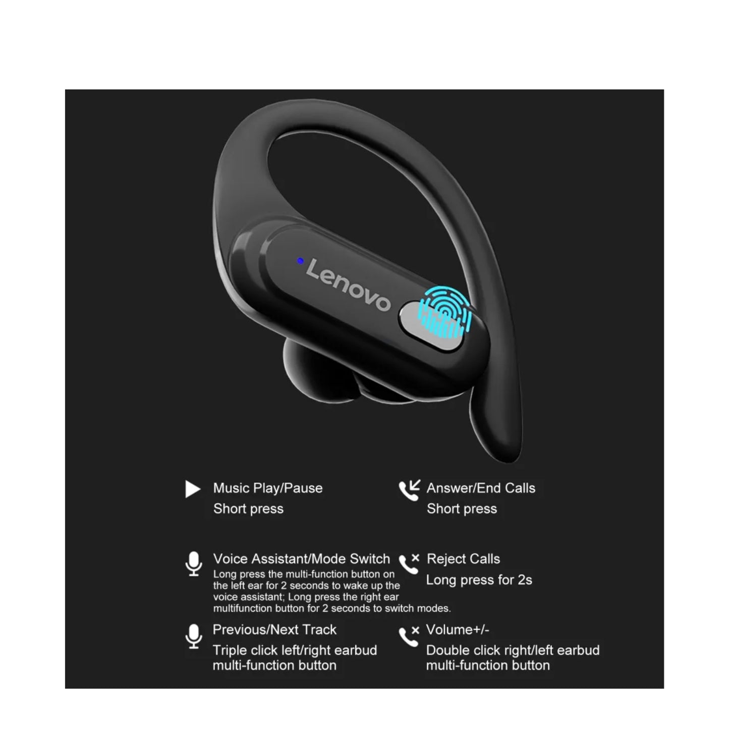 Audifonos Bluetooth Lenovo XT60 deportivos TWS + Led watch de regalo