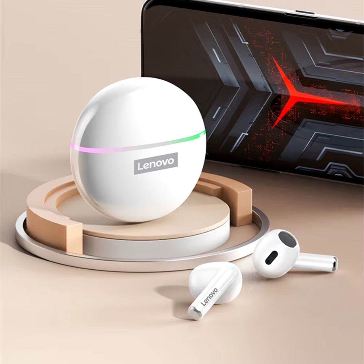 Lenovo Audífono XT97 blanco + Mochila Portalaptop