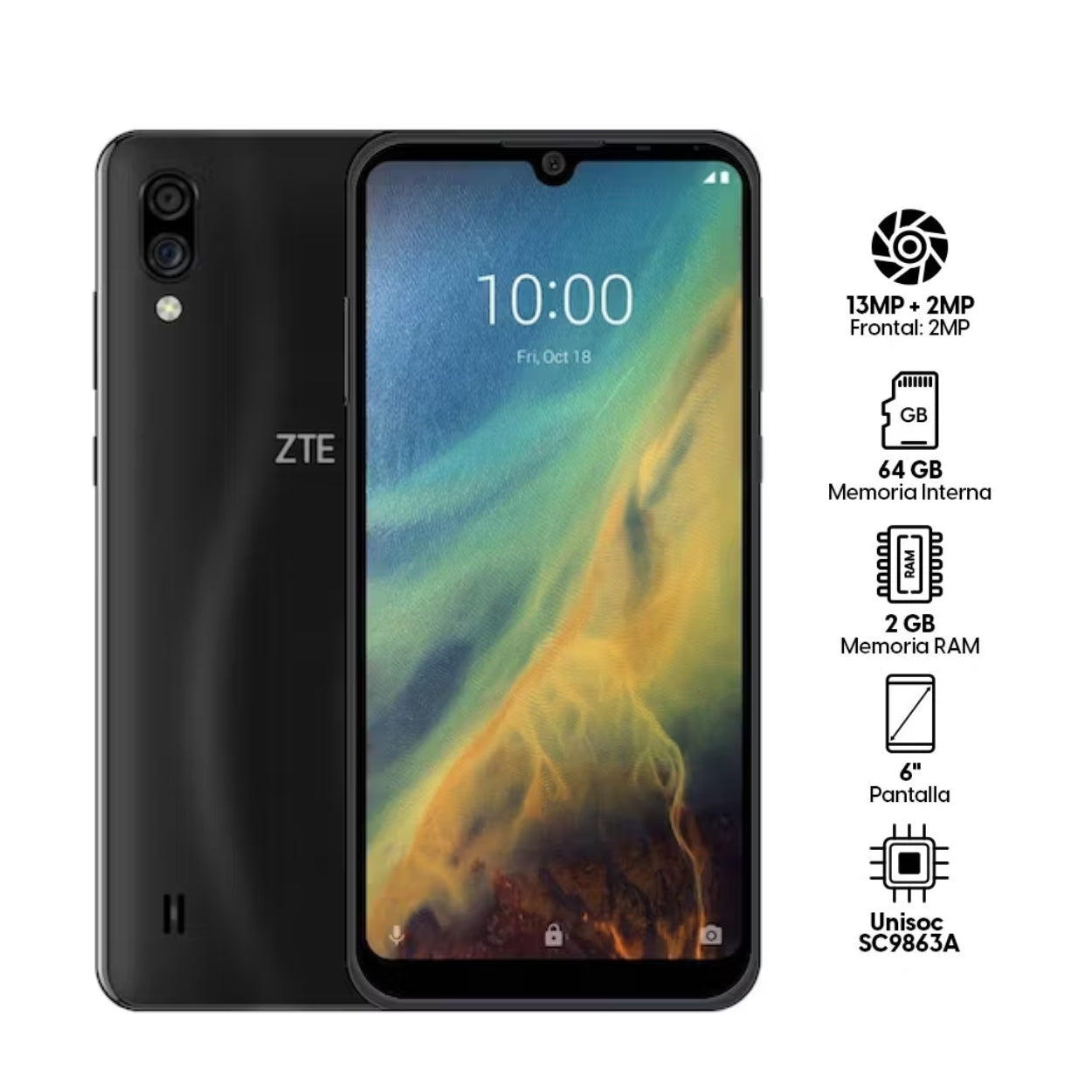 Celular ZTE Blade A5 2020 64GB, 2Gb ram 4G Lte