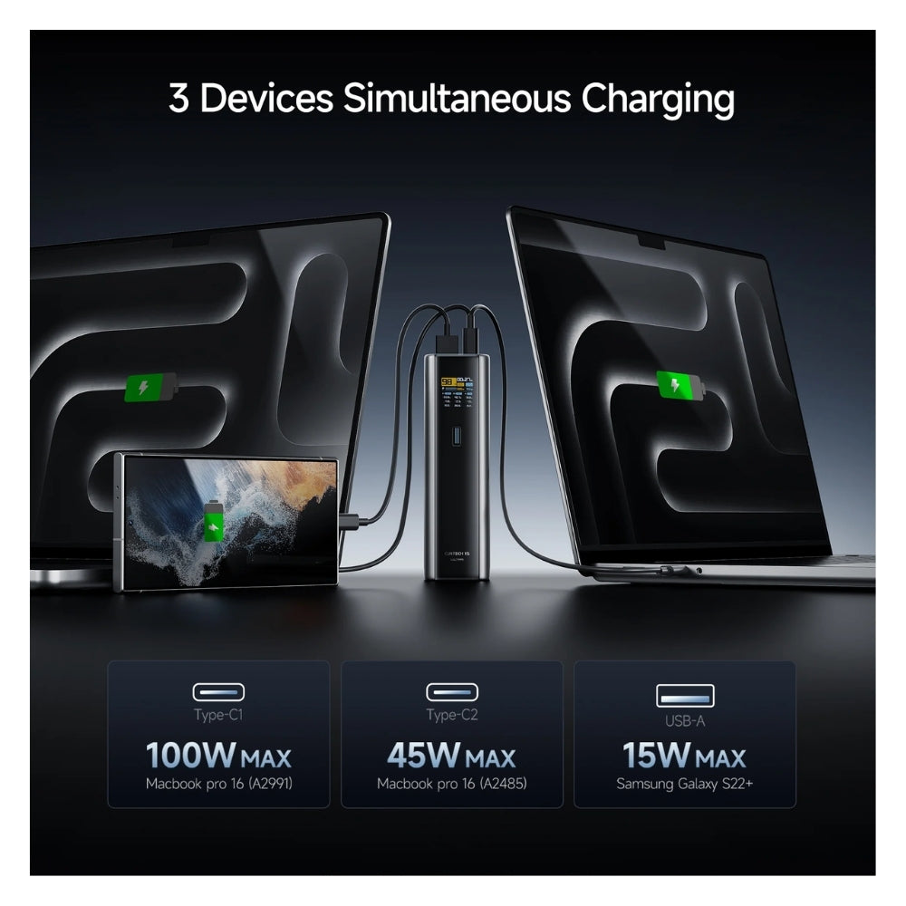 Powerbank Cuktech 15 Ultra 20000mah 165W para laptop