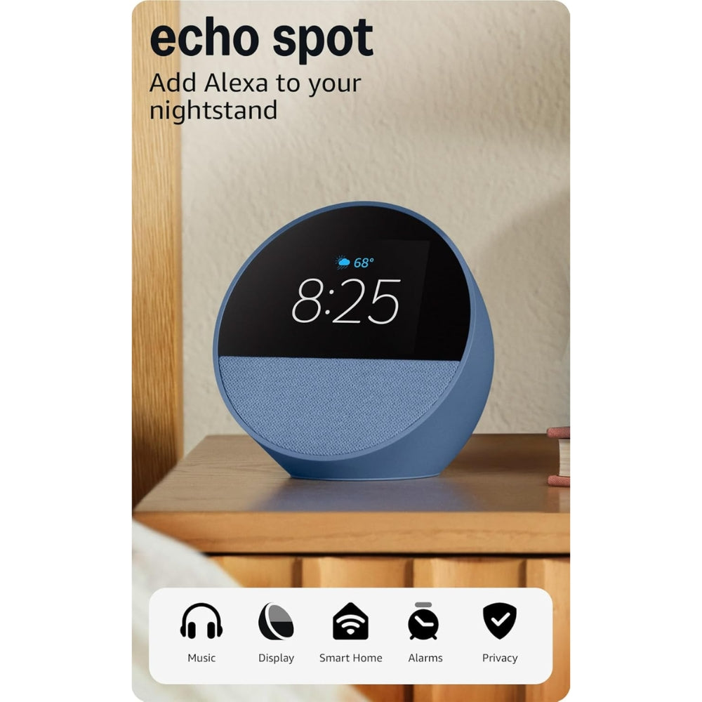Amazon Echo Spot Parlante inteligente con Alexa Azul