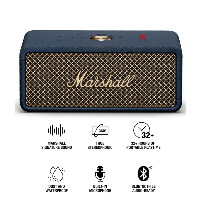 Parlante Bluetooth Portátil Marshall Emberton III IP67 32Hrs Azul