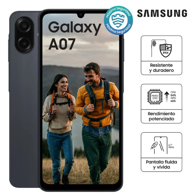 Celular Samsung Galaxy A07 128GB 4GB RAM Negro