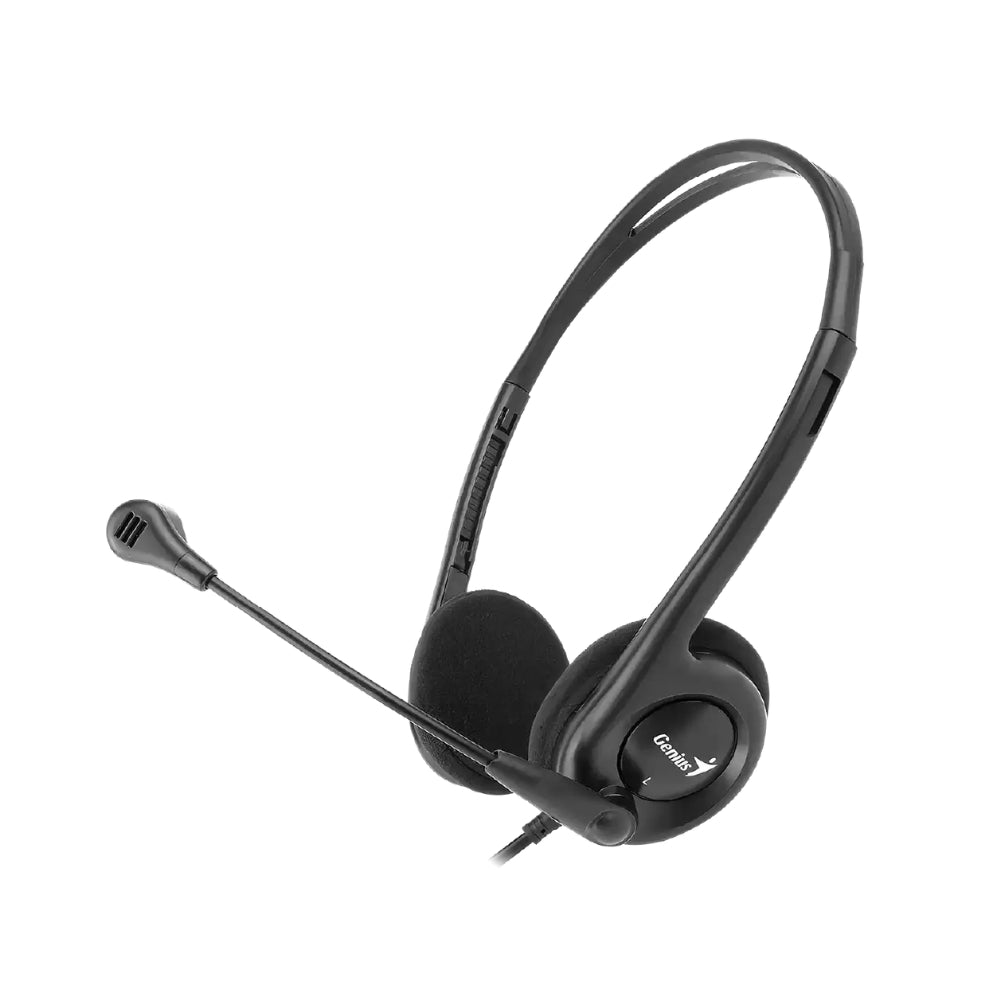 Auriculares Con Micrófono Genius Hs-200C Con Conector Dual De 3.5Mm Negro