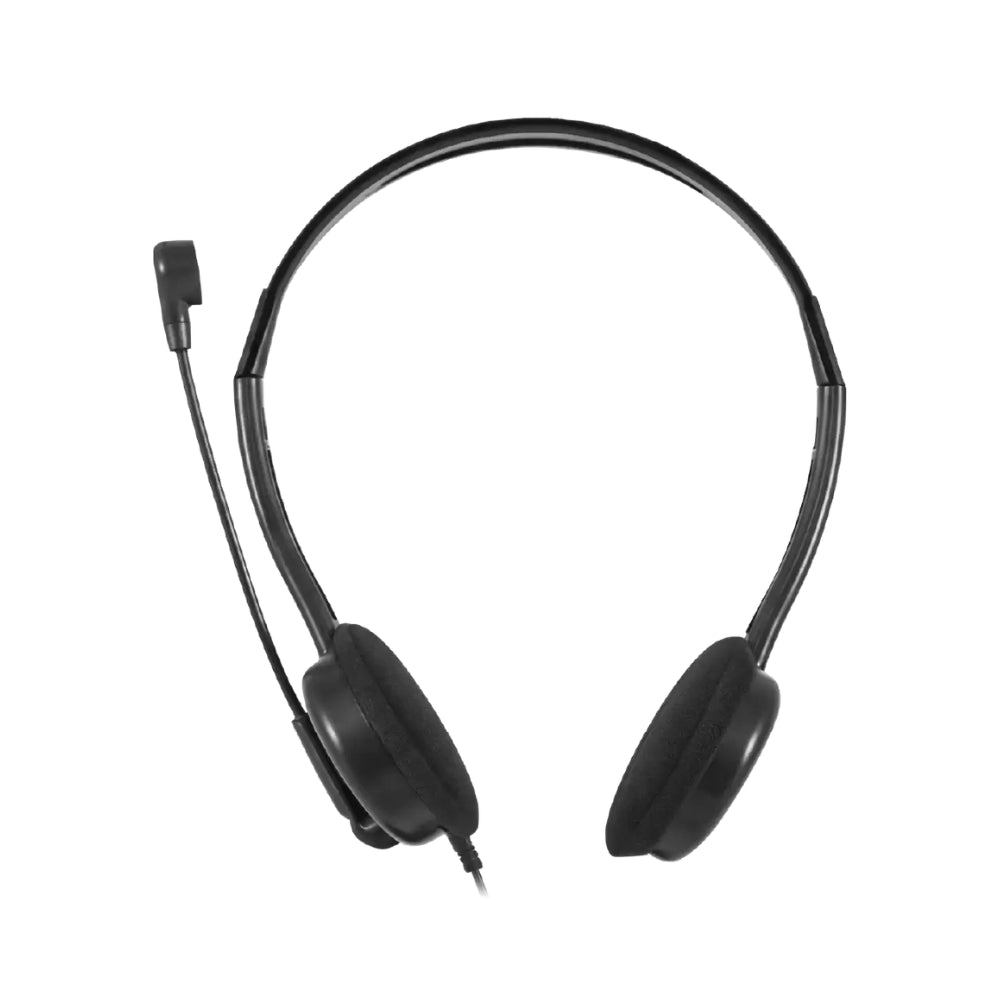 Auriculares Con Micrófono Genius Hs-200C Con Conector Dual De 3.5Mm Negro