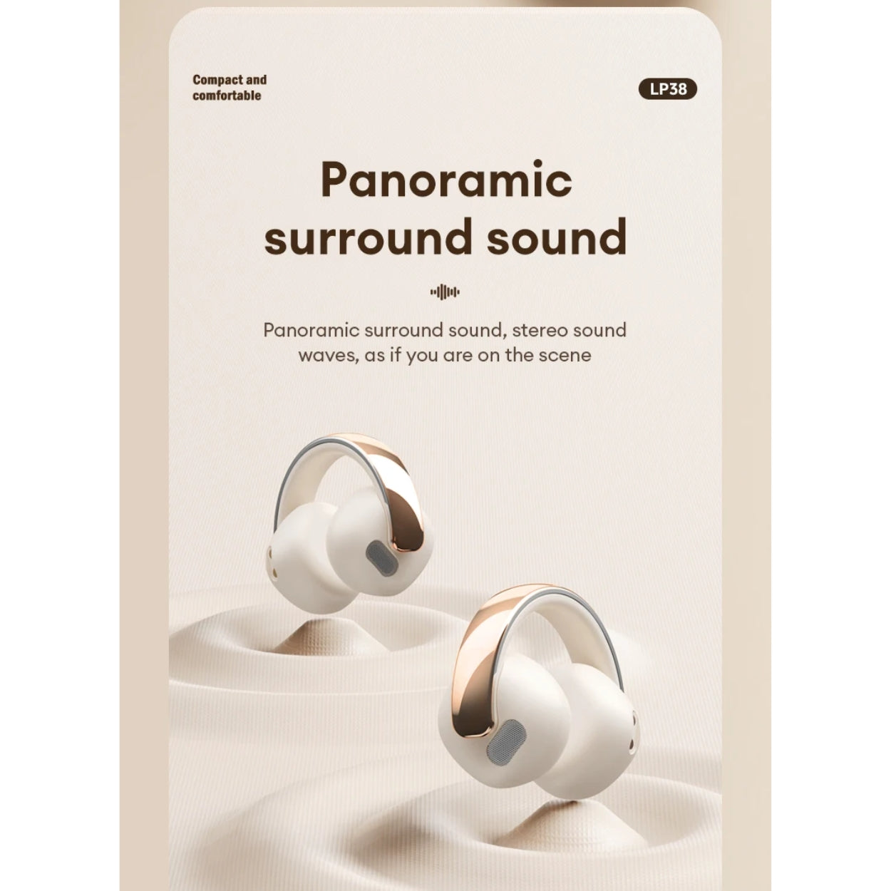 Audífono Lenovo LP38 Clip ear Negro 30h Bluetooth 5.4