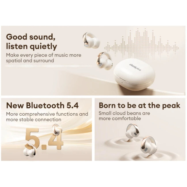 Audífono Lenovo LP38 Clip ear Gris 30h Bluetooth 5.4