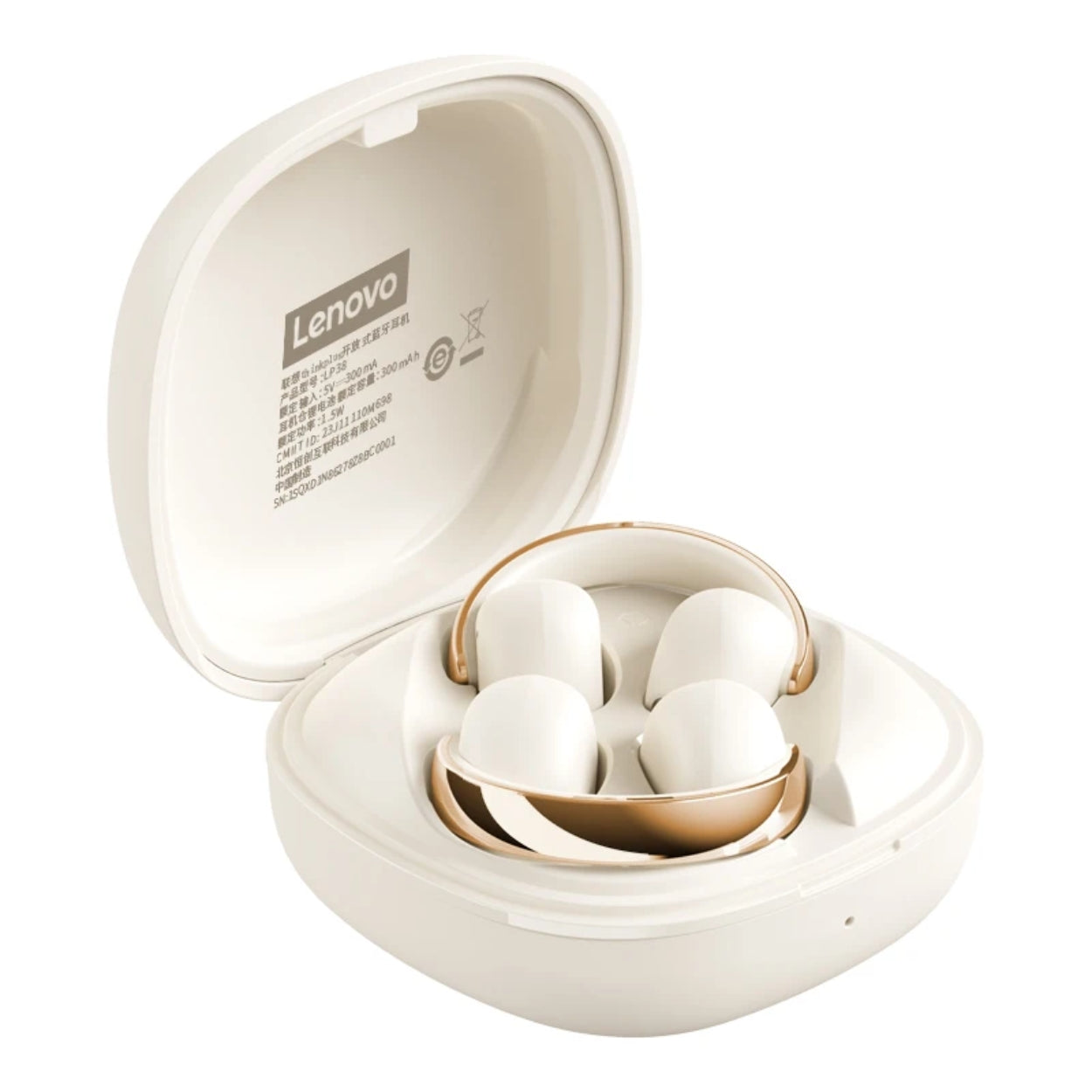 Audífono Lenovo LP38 Clip ear Blanco 30h Bluetooth 5.4