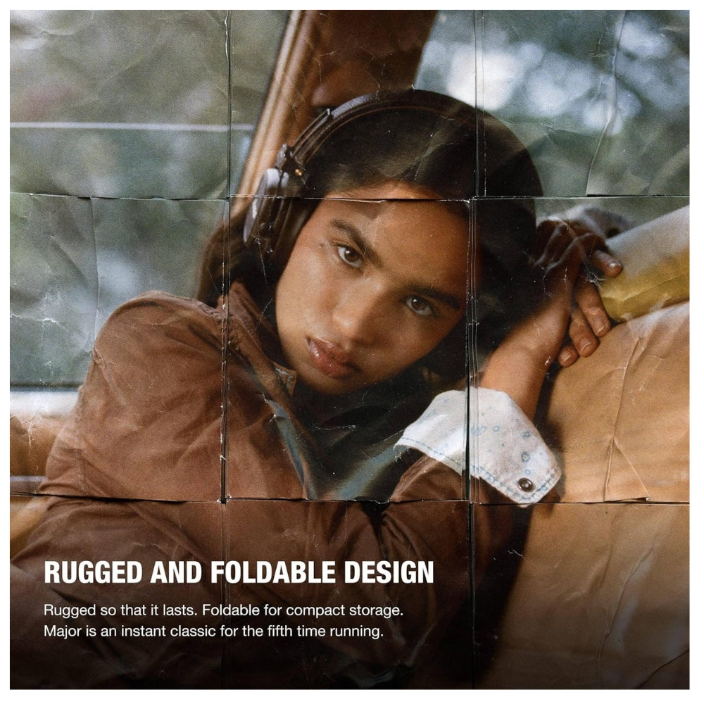 Audífono Marshall Major V Marron On Ear 100h carga inalámbrica