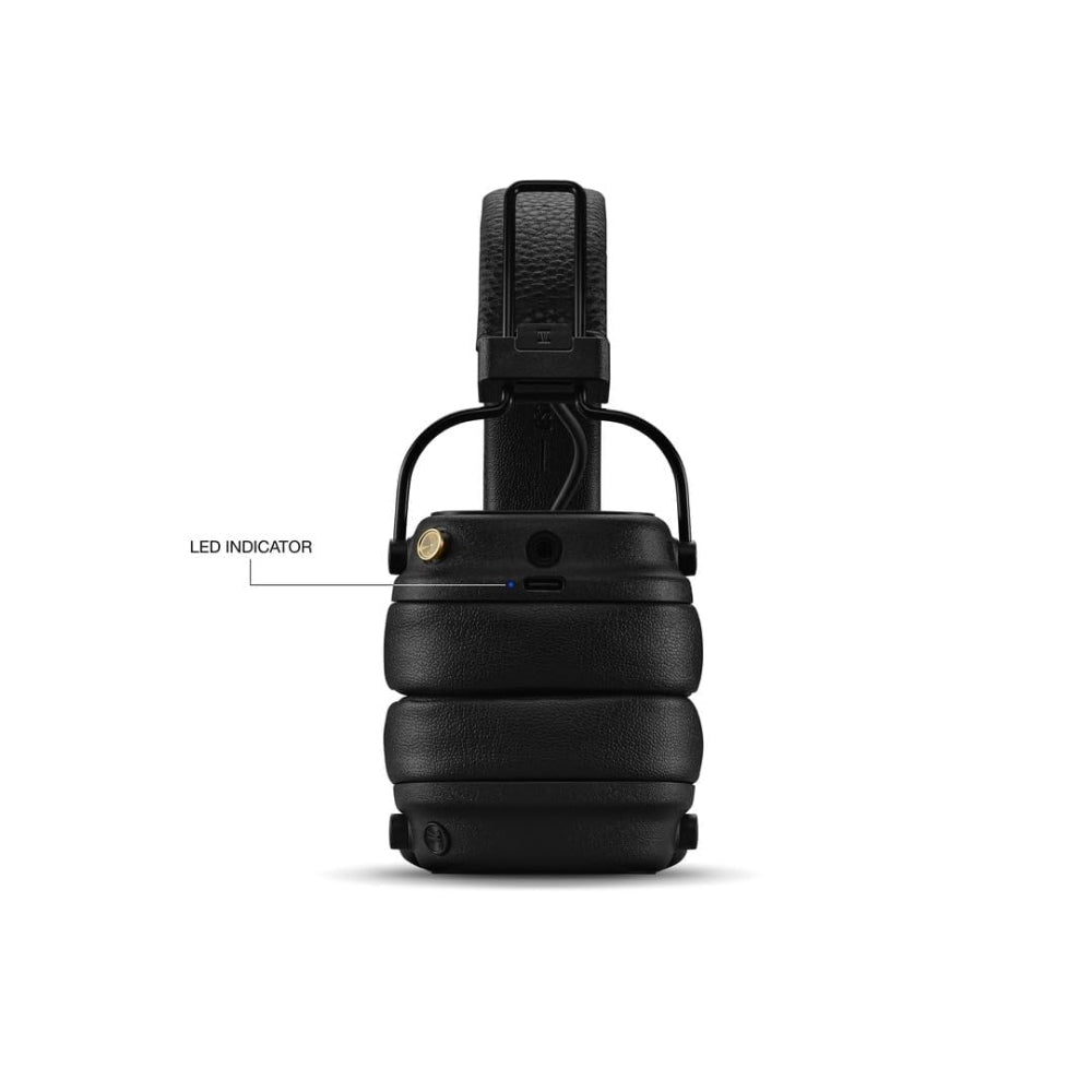 Audífono Marshall Major V Negro On Ear 100h carga inalámbrica