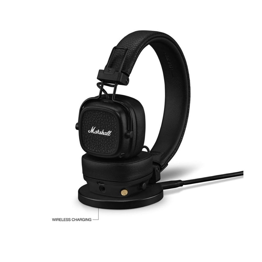 Audífono Marshall Major V Negro On Ear 100h carga inalámbrica