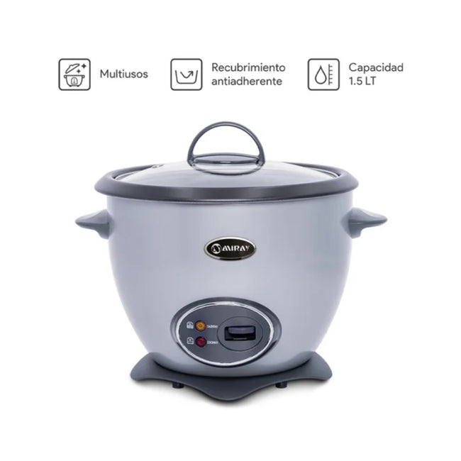 Combo Miray Olla Arrocera Gris 1.5L + Licuadora 1.5L + Horno Microondas 20L