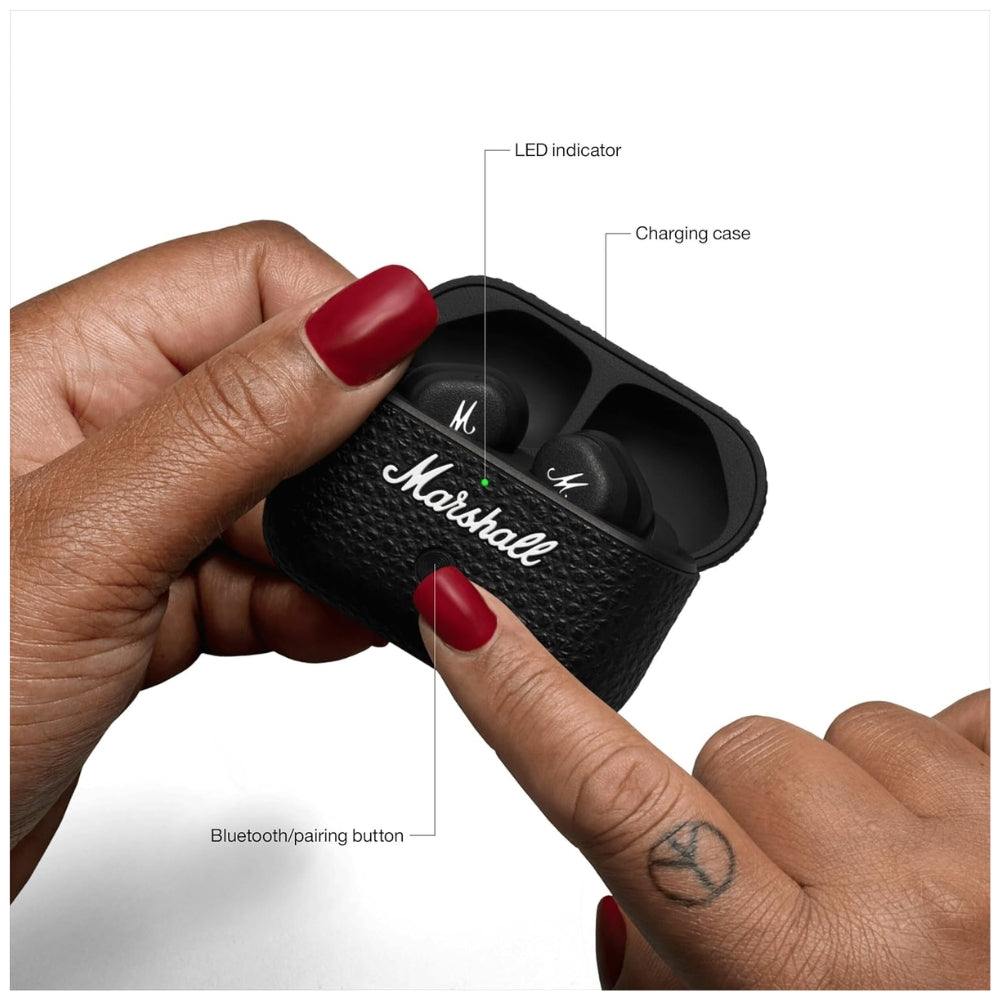 Audífono Marshall Motif II ANC Negro True Wireless 30h carga inalambrica
