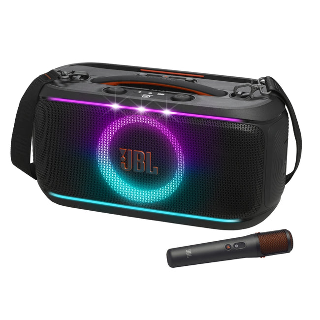 Parlante JBL PartyBox On-The-Go 2 Plus + micrófono con IA