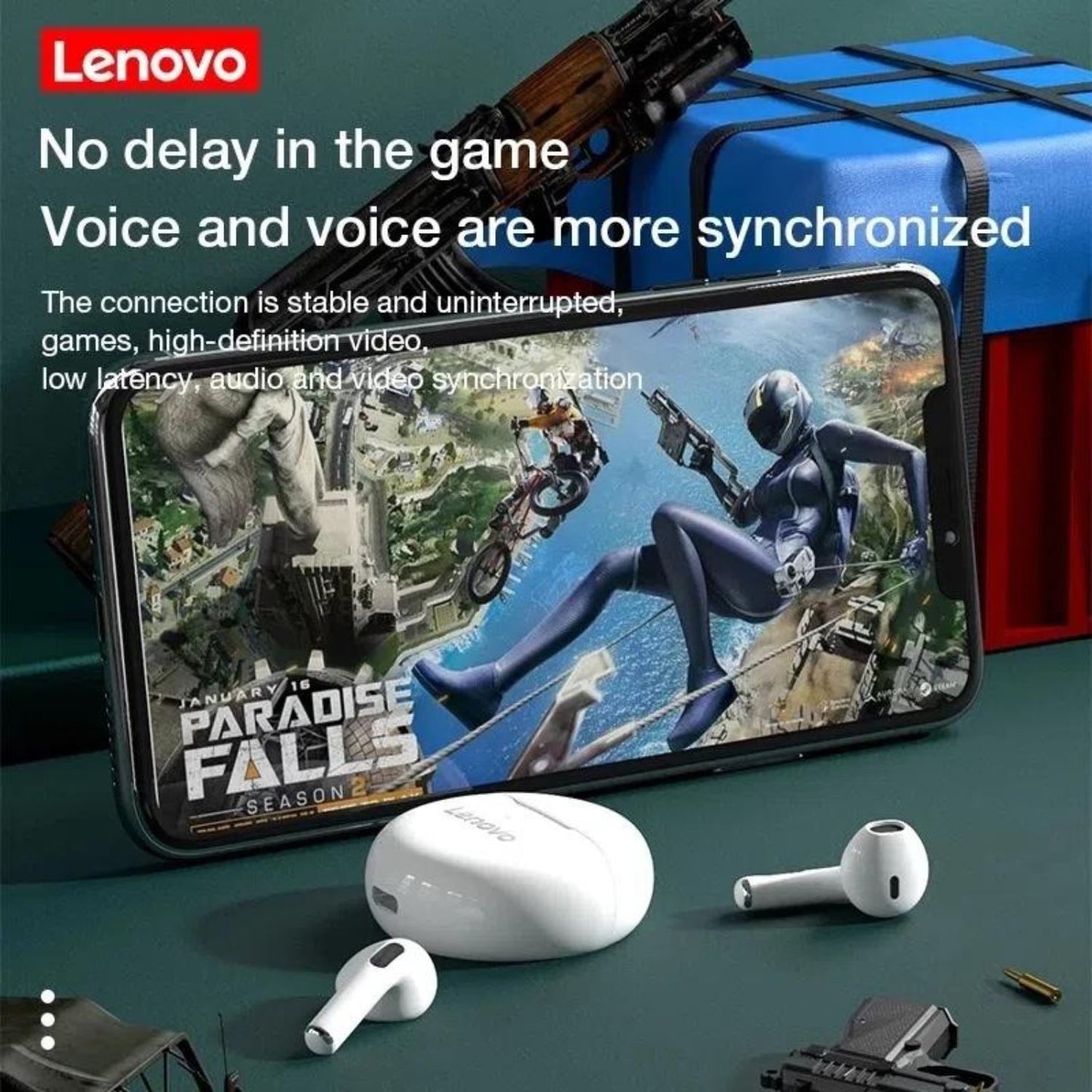 FU Audífonos Inalámbricos Lenovo HT38 negro + Morral multiuso y Lentes de sol de regalo