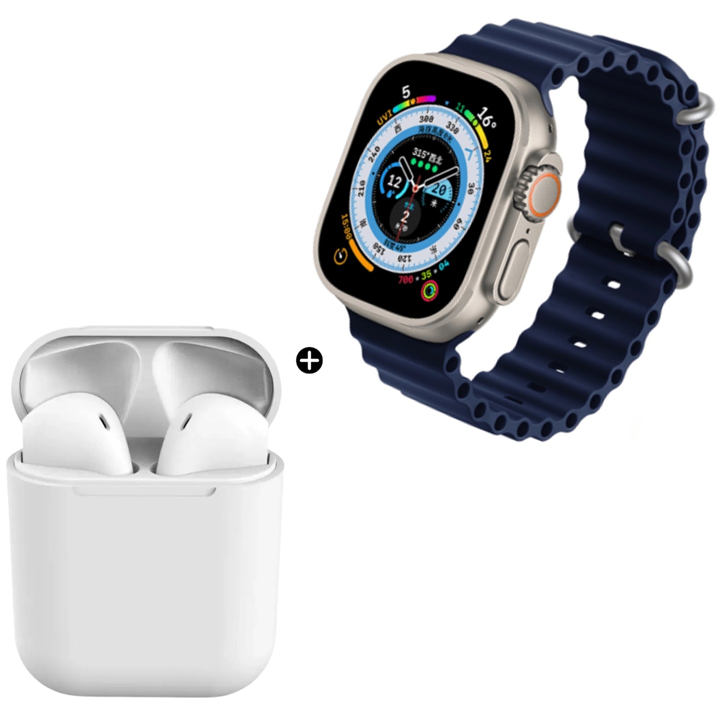 Pack Audífono inalambrico TWS + Smartwatch i8 Ultra  - Colores