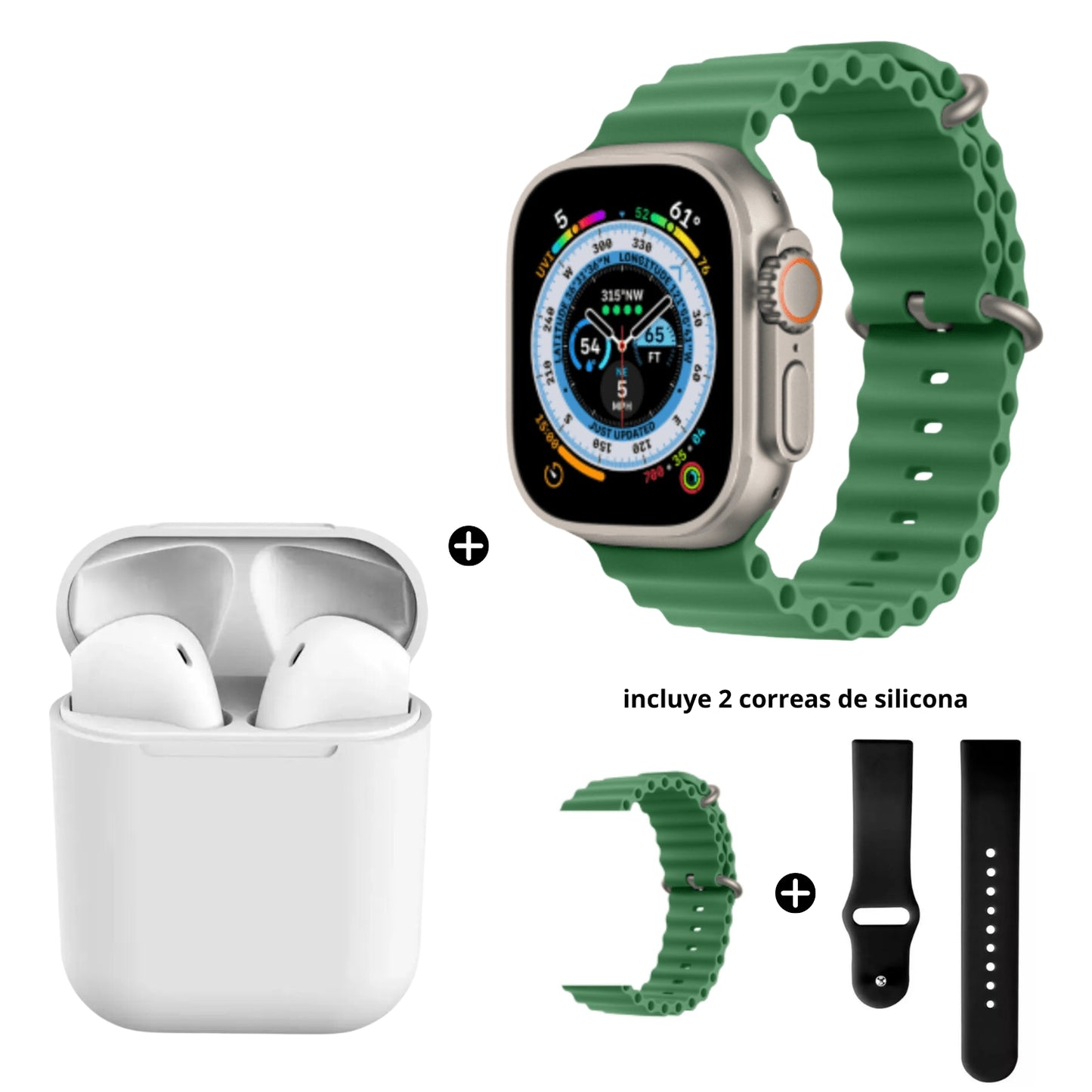 Pack Audífono inalambrico TWS + Smartwatch i8 Ultra  - Colores