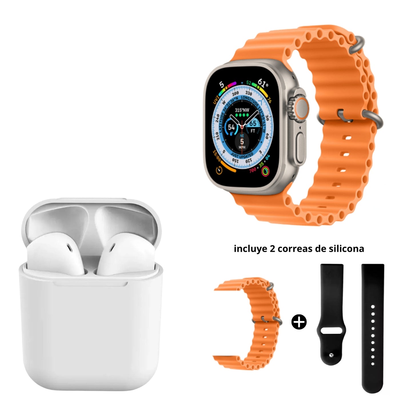 Pack Audífono inalambrico TWS + Smartwatch i8 Ultra  - Colores