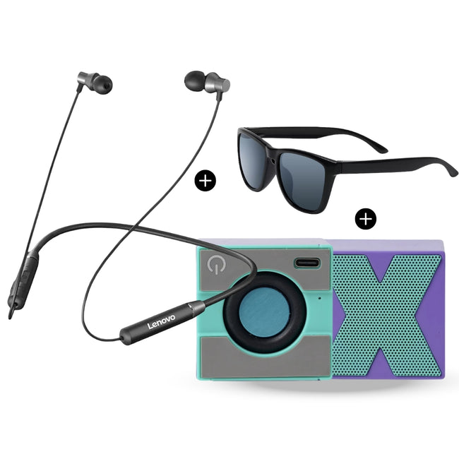 Audífonos Lenovo HE05X + Parlante X1 Mini + Lentes de regalo