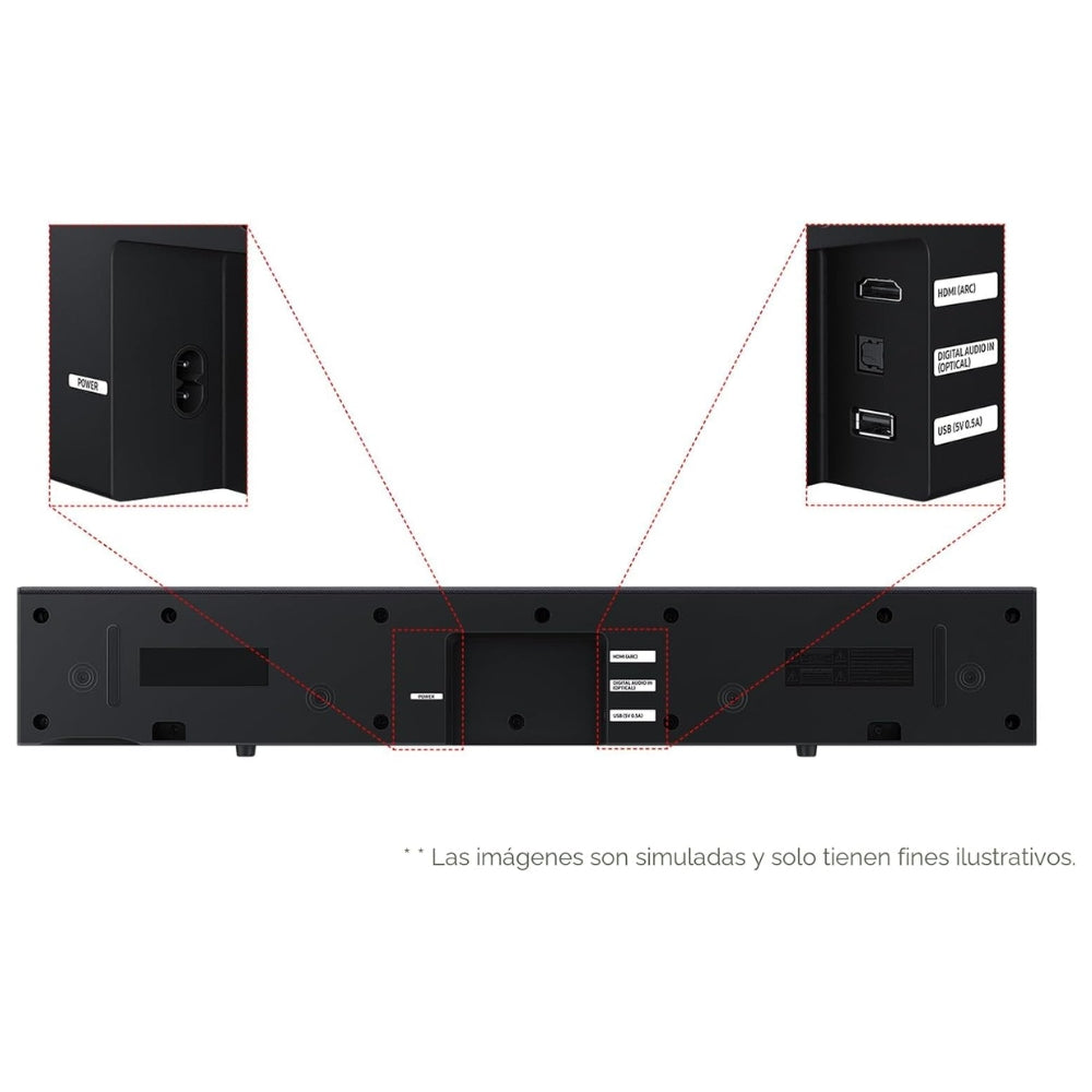 Barra de sonido Samsung Serie B 2.0 Ch. Soundbar B400F Negro