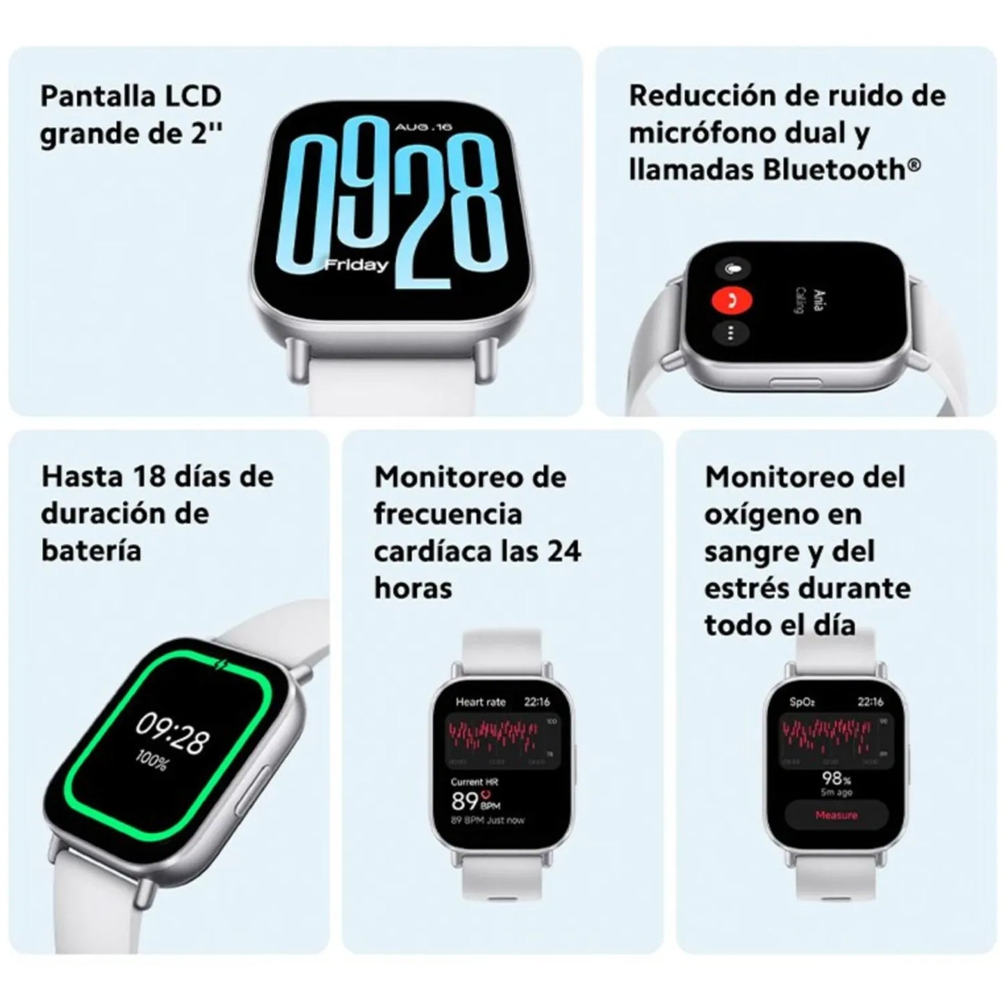 Smartwatch Xiaomi Watch 5 Active + Audífonos Lenovo XT97 de Regalo