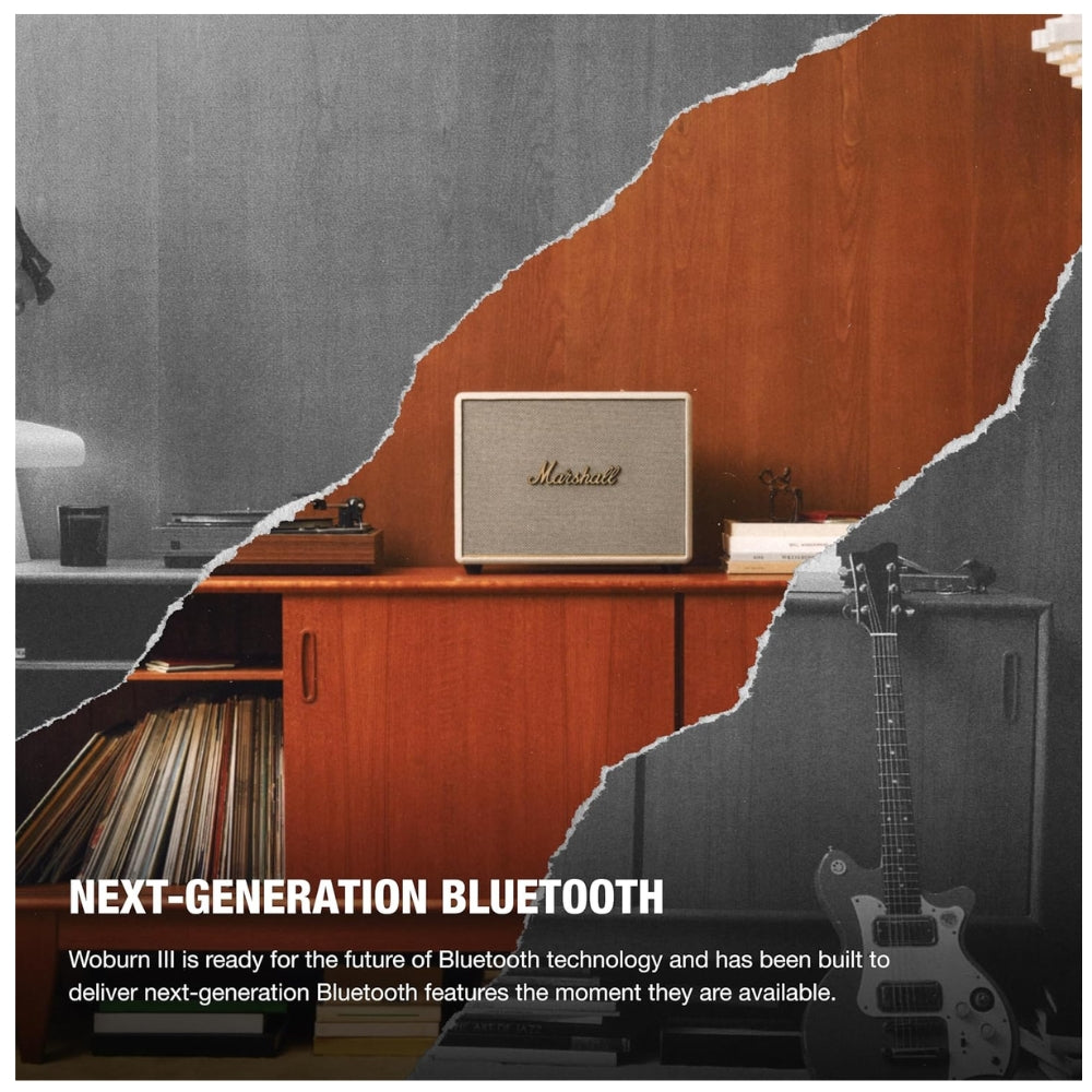 Parlante Bluetooth Marshall Woburn III 150Watts BT52 HDMI RCA Crema