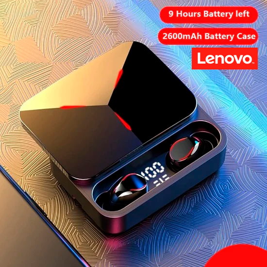 Audifono Bluetooth Lenovo TG01 Tws Powerbank - Negro