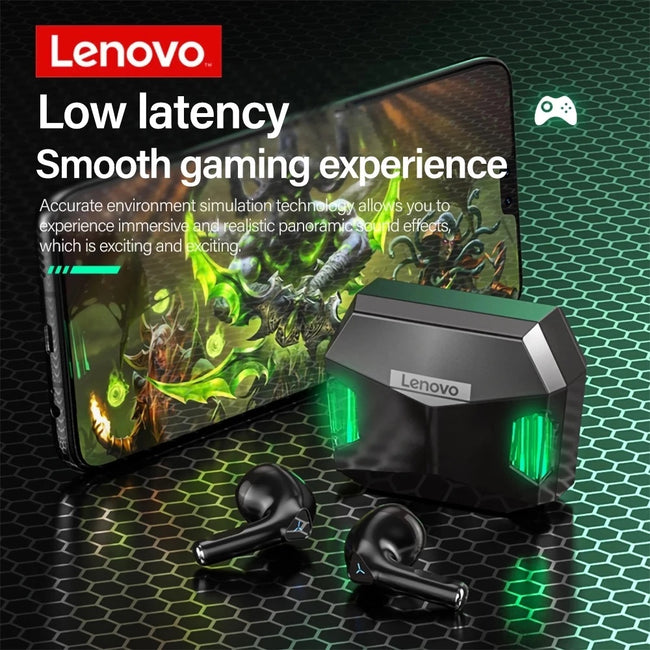 Audifonos Bluetooth Lenovo GM5 Tws Gaming - Negro