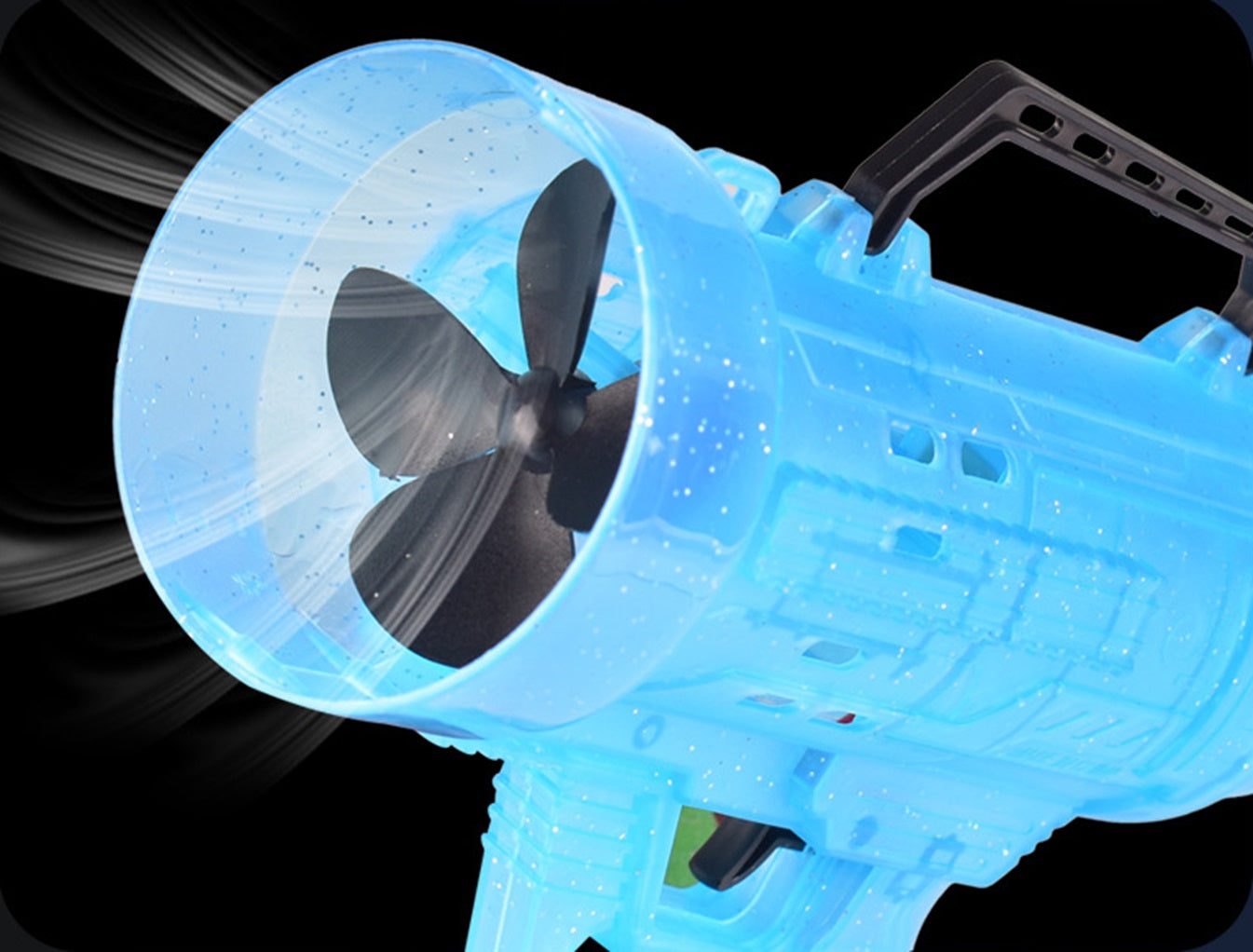 Pistola Burbuja Grande 21 Agujeros Luz Led + Liquido