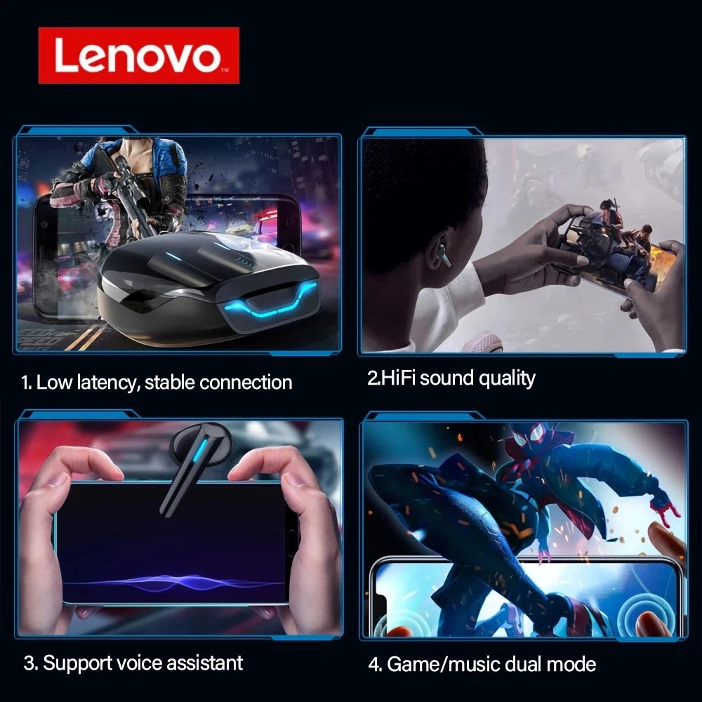 Audifonos Bluetooth Lenovo XG02 Tws Gaming - Negro